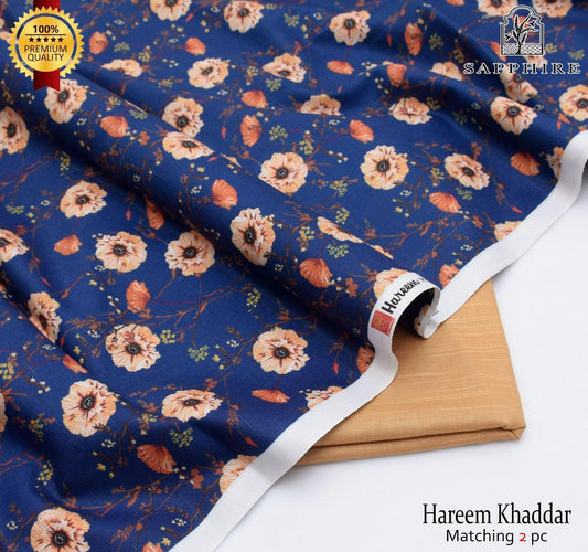 SARA's 💯 Original 2-Piece Khaddar| Digital Printed Shirt & Trouser SARA-WA0334