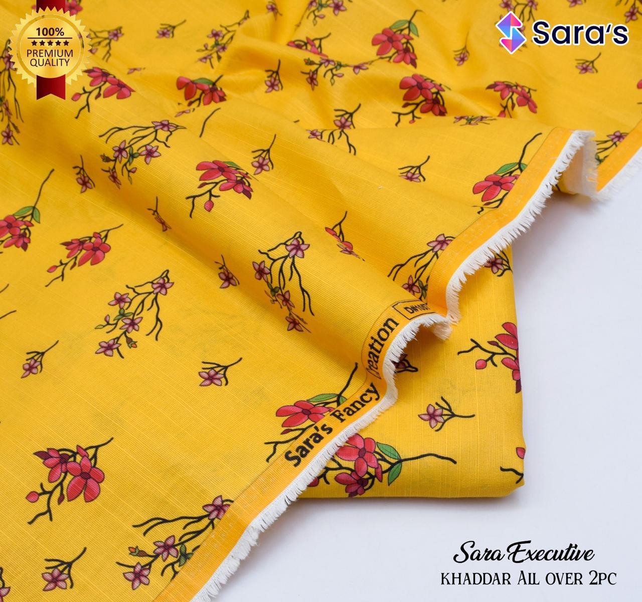 SARA's 💯 Original 2-Piece Khaddar| Digital Printed Shirt & Trouser SARA-WA0339