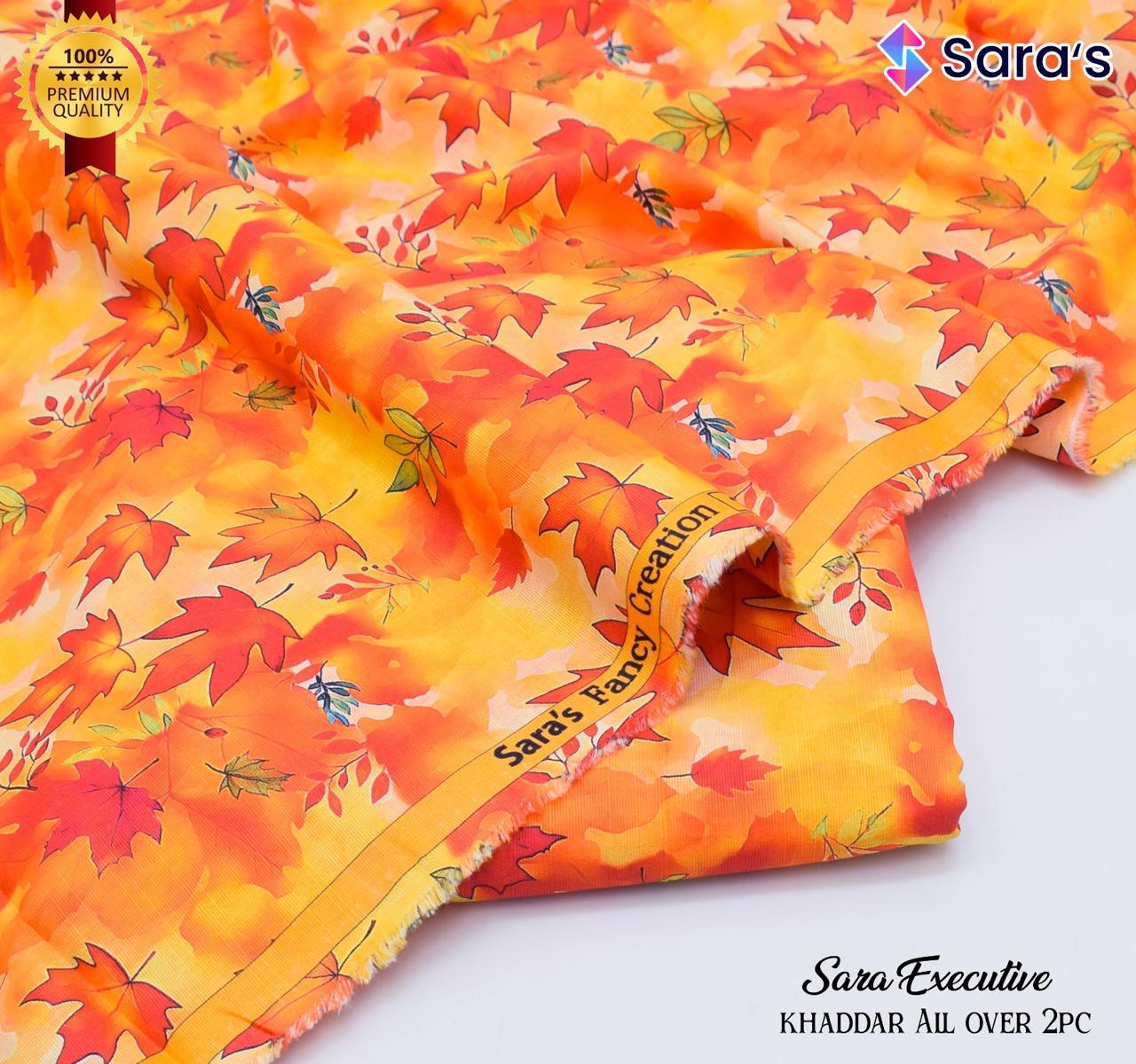 SARA's 💯 Original 2-Piece Khaddar| Digital Printed Shirt & Trouser SARA-WA0341