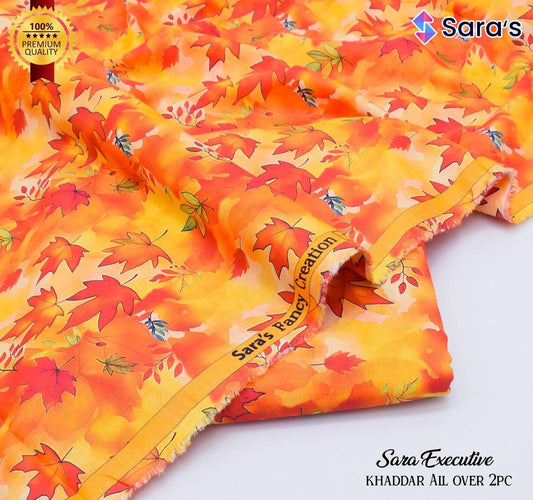 SARA's 💯 Original 2-Piece Khaddar| Digital Printed Shirt & Trouser SARA-WA0341