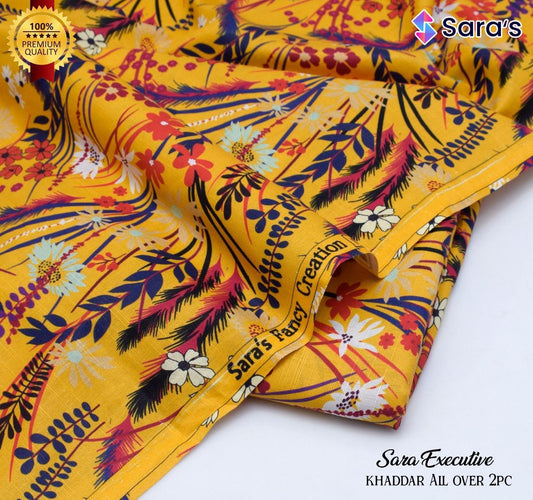 SARA's 💯 Original 2-Piece Khaddar| Digital Printed Shirt & Trouser SARA-WA0342