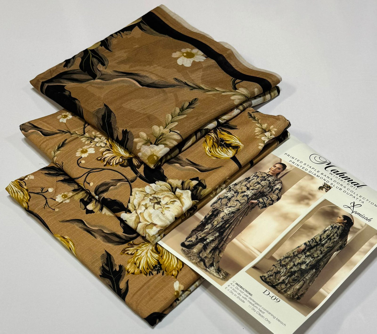 Bin Naeem 💯 Original 3-Piece Printed Linen Suit | Digital Printed Shirt, Dupatta & Trouser WA-0462