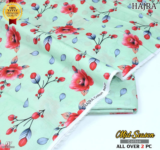 HAJRA 💯 Original 2-Piece Pure Cotton Suit | Digital Printed Shirt & Trouser 1008-WA0507