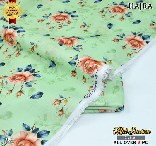 HAJRA 💯 Original 2-Piece Pure Cotton Suit | Digital Printed Shirt & Trouser 1008-WA0517