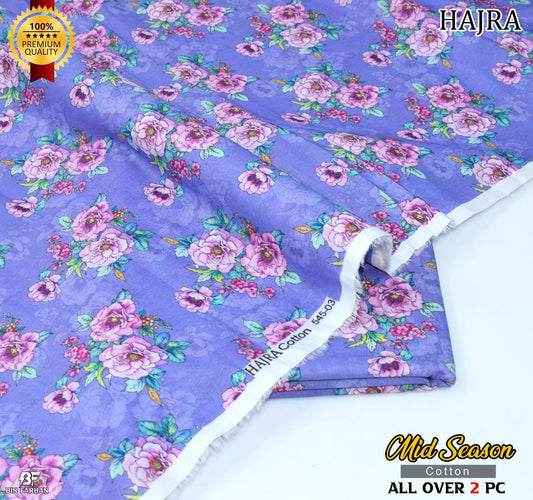 HAJRA 💯 Original 2-Piece Pure Cotton Suit | Digital Printed Shirt & Trouser 1008-WA0518