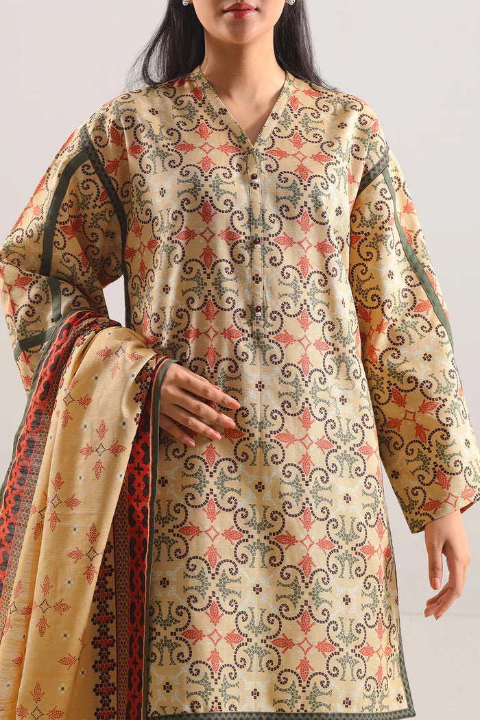 SAYA💯 Original Unstitched Printed Cotton Khaddar 3 Piece