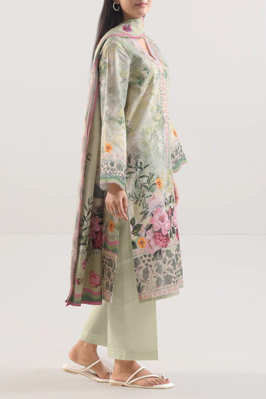 SAYA💯 Original Unstitched Printed Cotton Khaddar 3 Piece