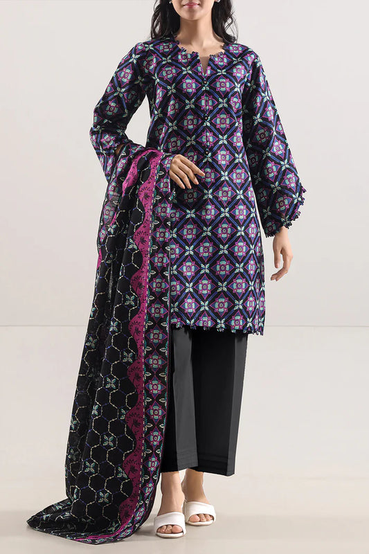 SAYA💯 Original Unstitched Printed Cotton Khaddar 3 Piece