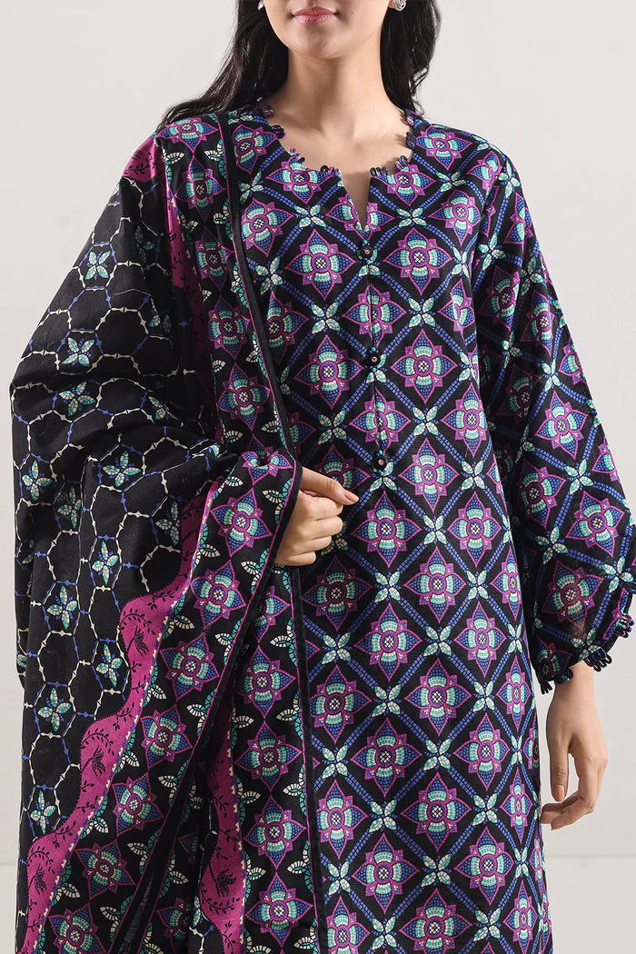 SAYA💯 Original Unstitched Printed Cotton Khaddar 3 Piece