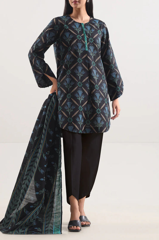 SAYA💯 Original Unstitched Printed Cotton Khaddar 3 Piece