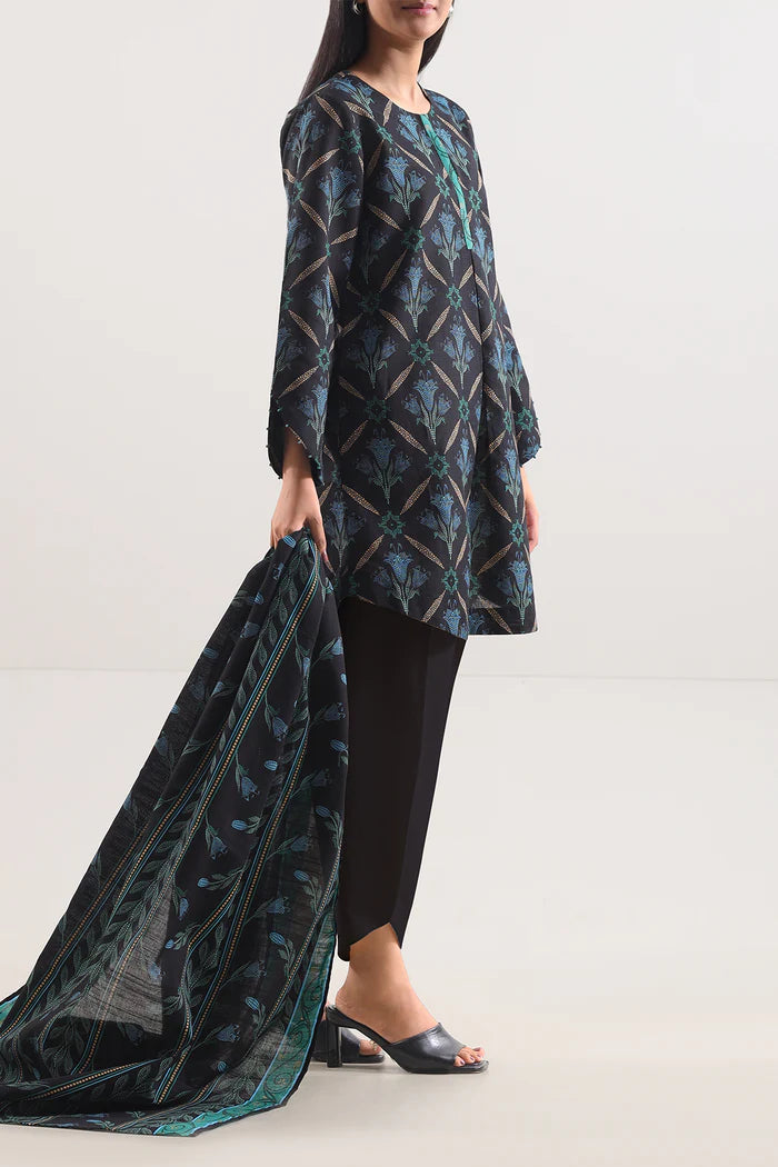 SAYA💯 Original Unstitched Printed Cotton Khaddar 3 Piece