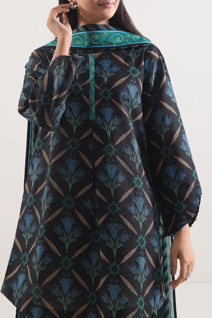 SAYA💯 Original Unstitched Printed Cotton Khaddar 3 Piece