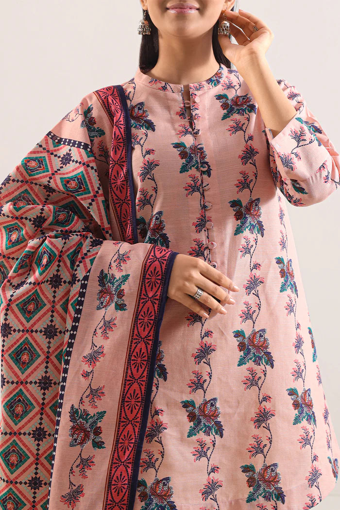 SAYA💯 Original Unstitched Printed Cotton Khaddar 3 Piece