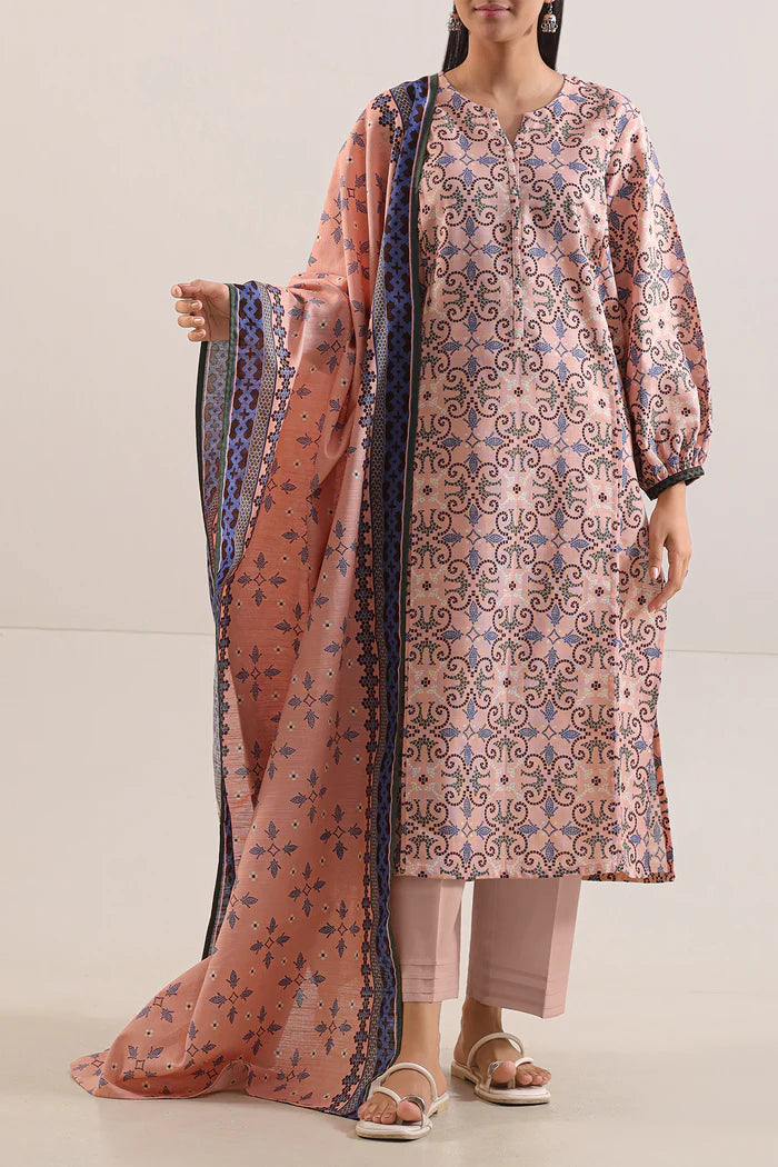 SAYA💯 Original Unstitched Printed Cotton Khaddar 3 Piece