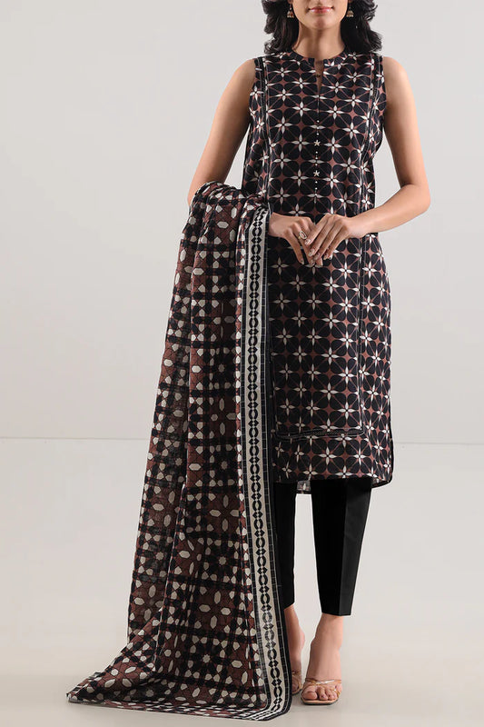 SAYA💯 Original Unstitched Printed Cotton Khaddar 3 Piece