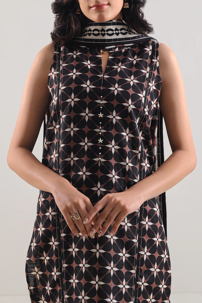 SAYA💯 Original Unstitched Printed Cotton Khaddar 3 Piece