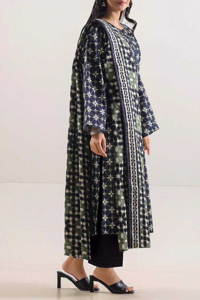 SAYA💯 Original Unstitched Printed Cotton Khaddar 3 Piece