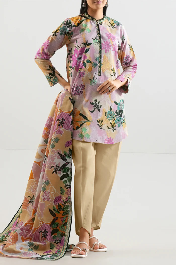 SAYA💯 Original Unstitched Printed Cotton Khaddar 3 Piece