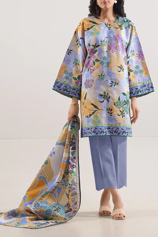 SAYA💯 Original Unstitched Printed Cotton Khaddar 3 Piece