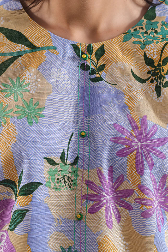 SAYA💯 Original Unstitched Printed Cotton Khaddar 3 Piece