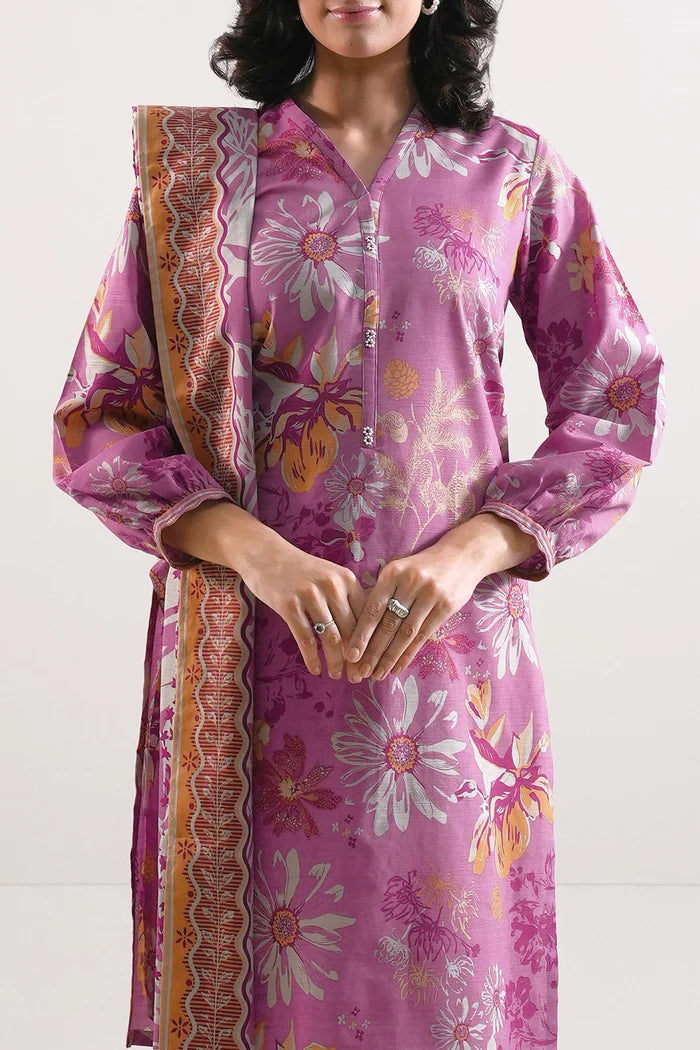 SAYA💯 Original Unstitched Printed Cotton Khaddar 3 Piece