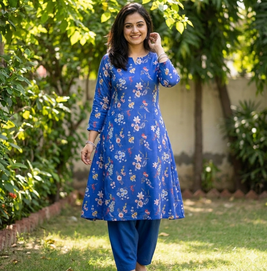 Delika Original 2-Piece Digital Twill Viscose Collection | Digital Printed Shirt, Dyed Trouser