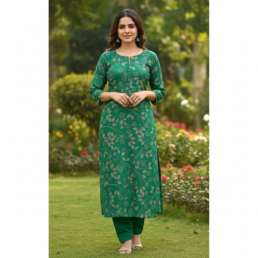 Delika Original 2-Piece Digital Twill Viscose Collection | Digital Printed Shirt, Dyed Trouser