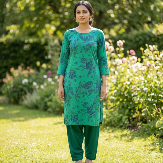 Delika Original 2-Piece Digital Twill Viscose Collection | Digital Printed Shirt, Dyed Trouser