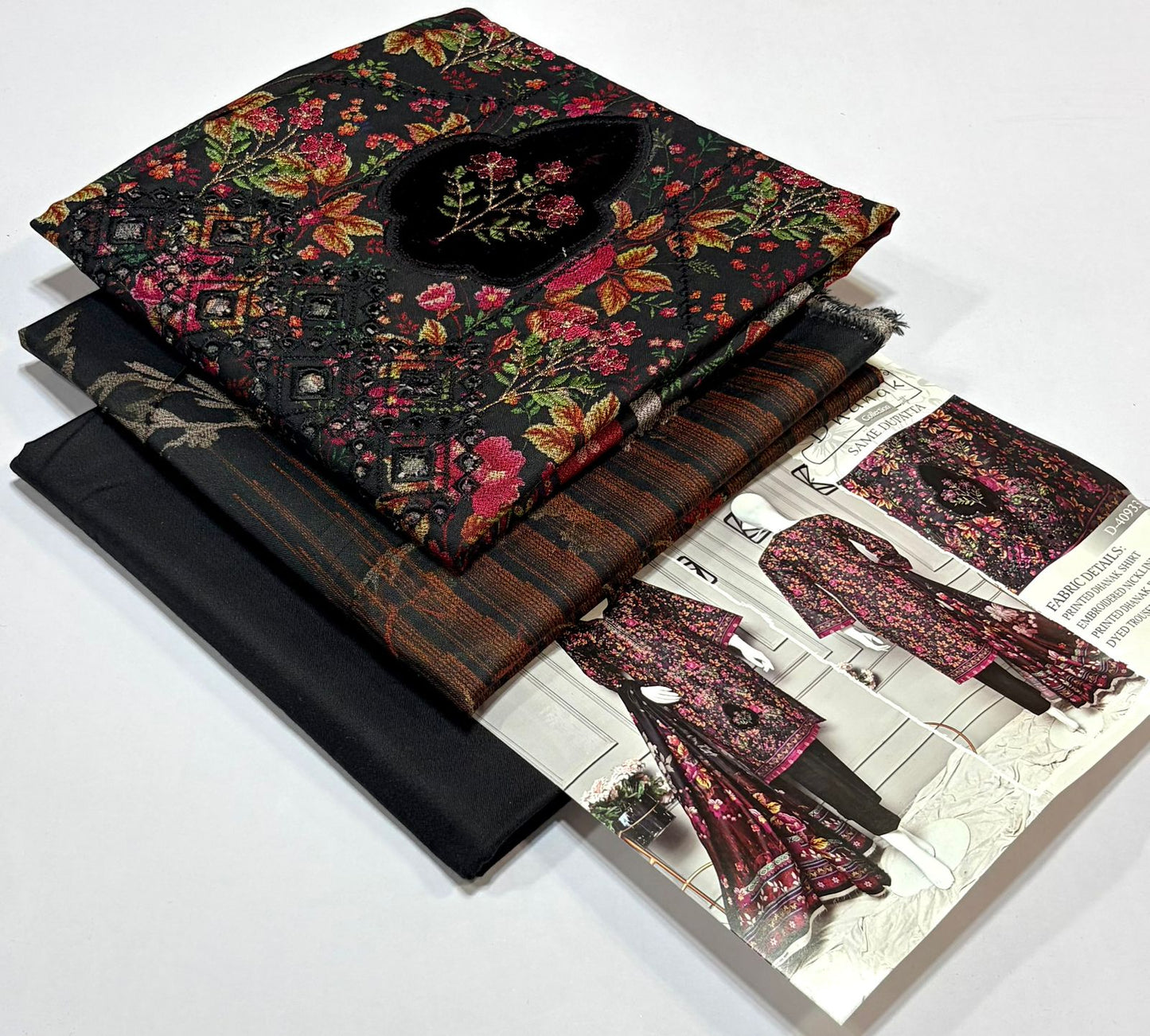 ELAAF 💯 Original 3-Piece Printed Dhanak Collection | Digital Embroidered Shirt, Printed Dupatta & Dyed Trouser | Winter Wear 2025