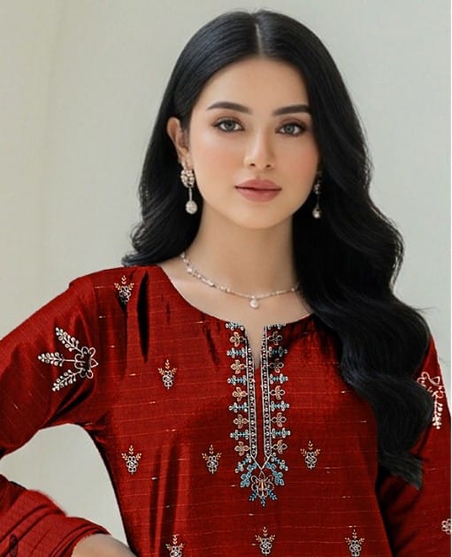 3 Piece Delika Embroidered  3 PC AZ-1050-5 Delika Embroidered  3 PC AZ-1050-5